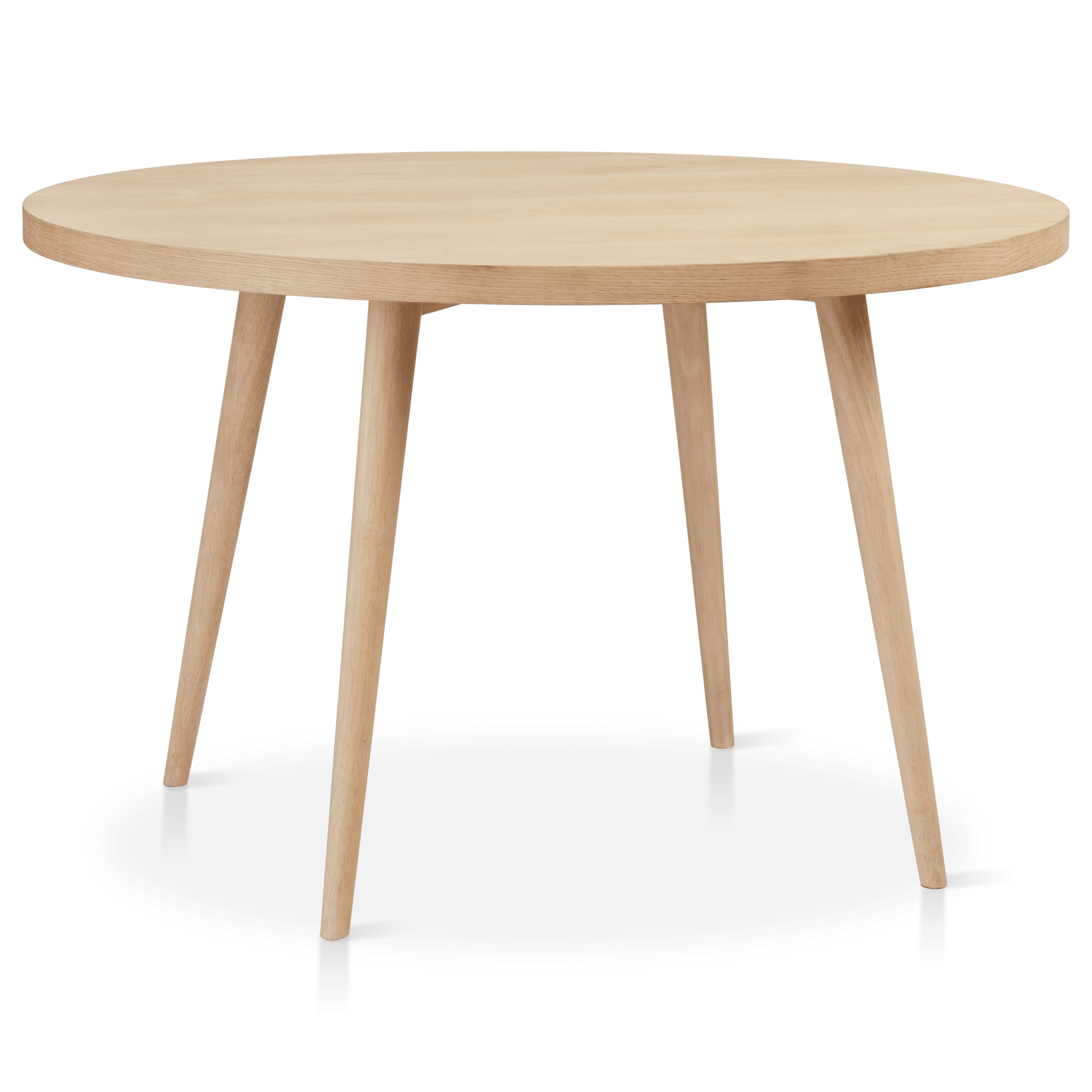 ★mi★ColemanNaturalWoodRollTable 90 Natural Wood Round Dining Table - Pure Edge