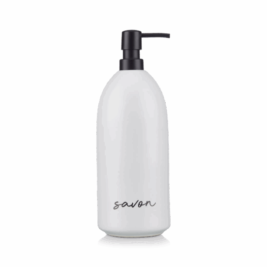 Ceramic Soap Dispenser with Typography